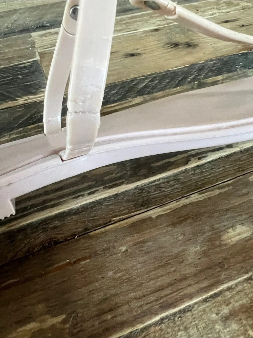 Tory Burch Pale Pink Thong Sandals with Gold Logo